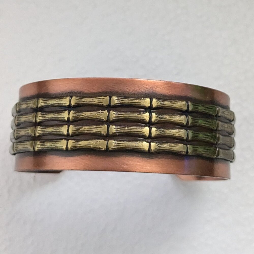 Vintage Solid Copper Bamboo Accent Southwestern C… - image 2